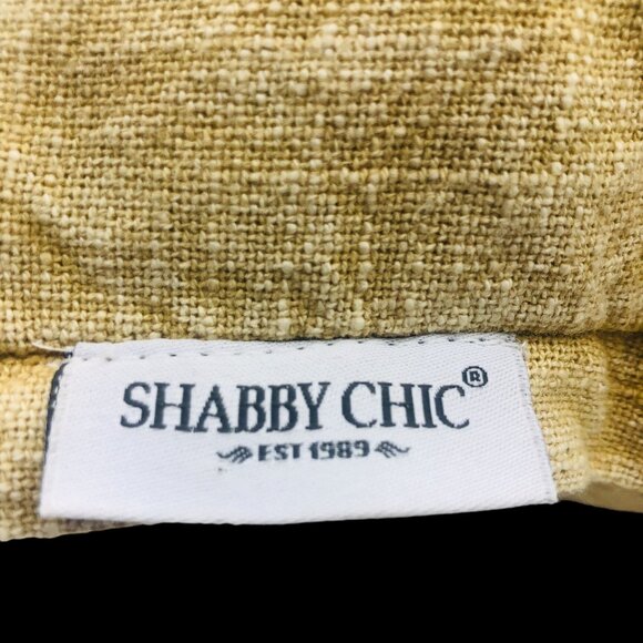 Vtg Shabby Chic Embroidered Textured Pumpkin Decorative Pillow Beige Cotton 19" - Picture 5 of 11